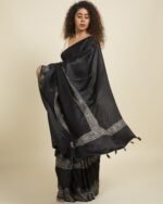 Cotton Saree with Tassels - Image 3
