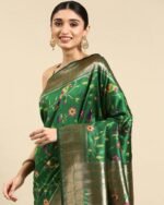 Floral Print Saree with Tassels - Image 3