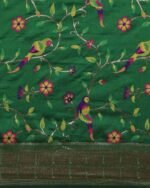 Floral Print Saree with Tassels - Image 4