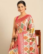 Women Zari Woven Saree with Contrast Border - Image 2