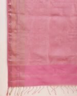 Woven Saree with Contrast Border - Image 6