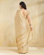 Women Woven Saree with Tassels - Image 4