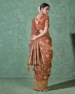 Women Zari Woven Saree with Tassels - Image 4