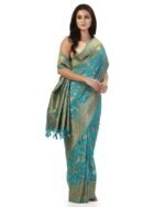Women Paithani Woven Saree with Unstitched Blouse Piece - Image 5